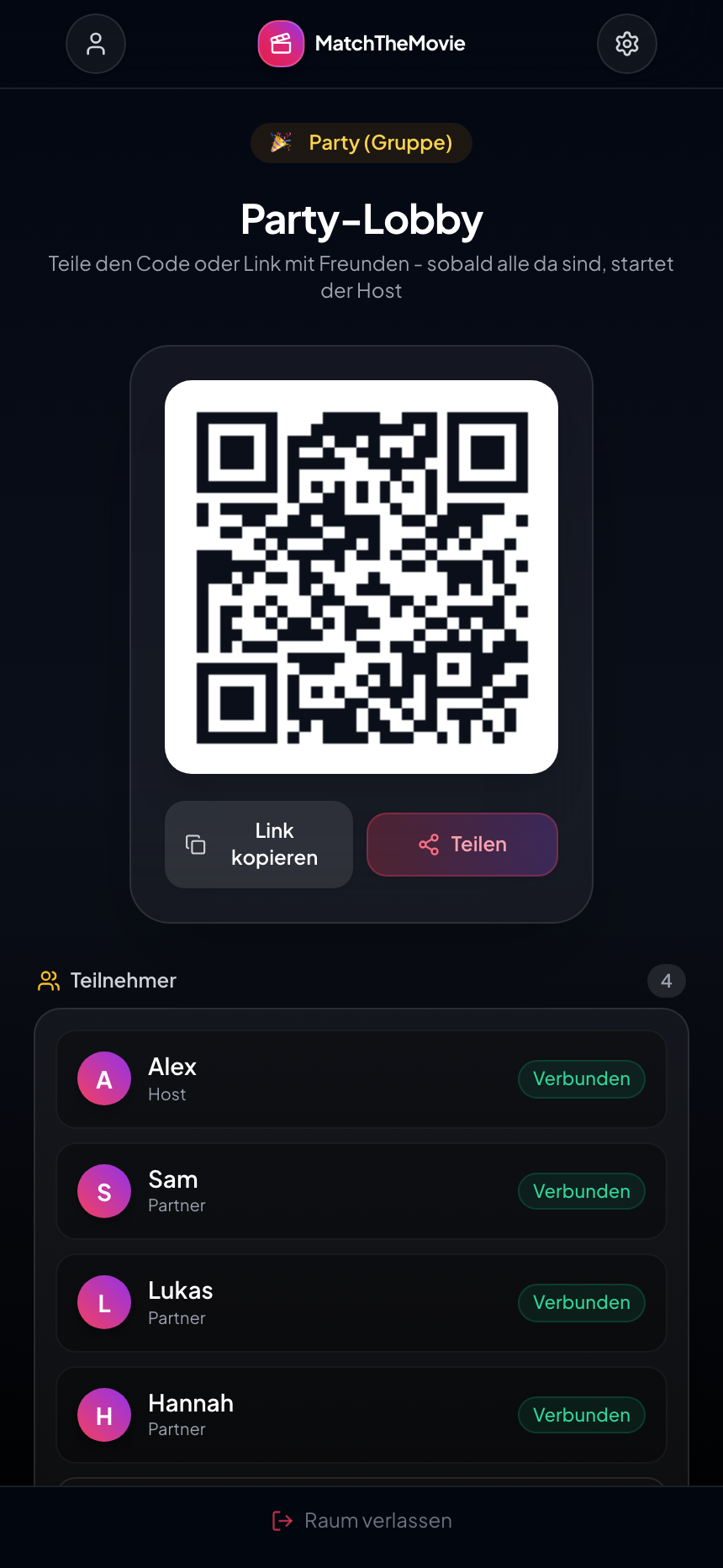 Party Mode Lobby